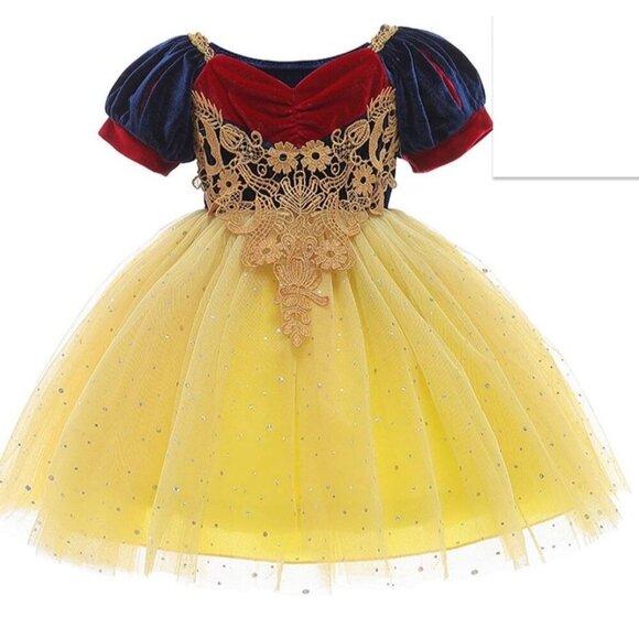Snow White Princess Halloween Costume Dress - Size 130 (7-8) - Picture 1 of 5